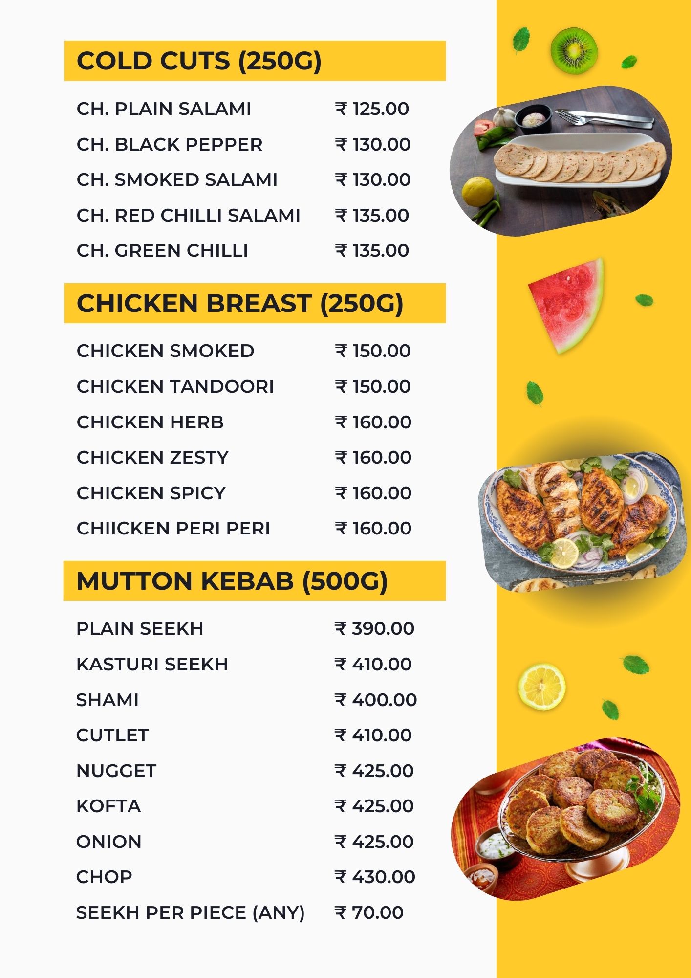 MEAT ON ICE OUTLET MENU PAGE 2